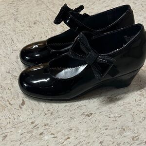 Rachel Shoes Black Patent Mary Jane with Bow size 1